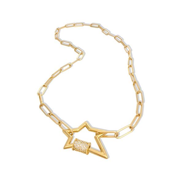 monlansher gold color star carabiner цепи ожерелье micro вымощены кубический цирконий кулон ожерелье для женщин минималистские ожерелья, Silver
monlansher gold color star carabiner цепи ожерелье micro вымощены кубический цирконий кулон ожерелье для женщин минималистские ожерелья, Silver