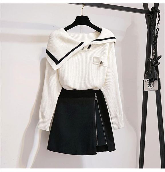 2021 spring winter set women long sleeve turn down collar knitted sweater a line mini skirts suit women korean two piece set, Gray
2021 spring winter set women long sleeve turn down collar knitted sweater a line mini skirts suit women korean two piece set, Gray