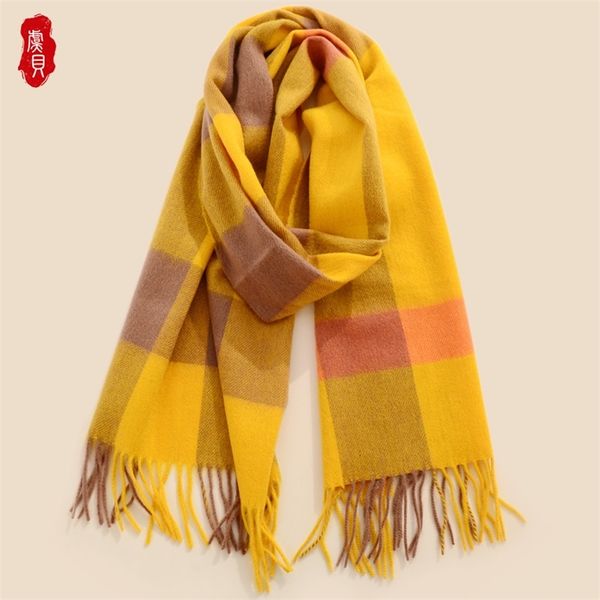 wool shawl classic yellow plaid long scarf women winter tassel cape fashion casual bandana blue warm pashmina gift for ladies 201214, Black
wool shawl classic yellow plaid long scarf women winter tassel cape fashion casual bandana blue warm pashmina gift for ladies 201214, Black