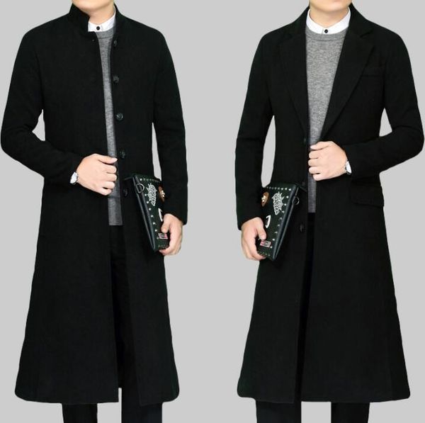 men's wool & blends thicken casual woolen coat men trench coats long sleeves overcoat mens cashmere casaco masculino stand collar black
men's wool & blends thicken casual woolen coat men trench coats long sleeves overcoat mens cashmere casaco masculino stand collar black