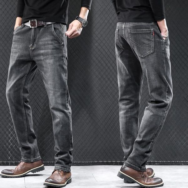 men's jeans boutique men straight middle-aged smoke gray trousers slacks the spring and autumn period, Blue
men's jeans boutique men straight middle-aged smoke gray trousers slacks the spring and autumn period, Blue
