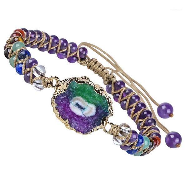 beaded, strands tumbeelluwa 7 chakra stone natural crystal woven bracelet colorful geode pendant bangle double layer reiki women jewelry1, Black
beaded, strands tumbeelluwa 7 chakra stone natural crystal woven bracelet colorful geode pendant bangle double layer reiki women jewelry1, Black