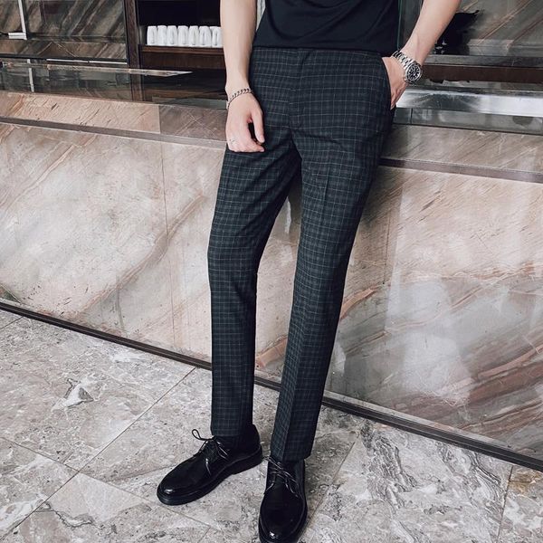 men's pants 2021 autumn korean version of the trend all-match drape trousers slim feet casual business plaid suit, Black
men's pants 2021 autumn korean version of the trend all-match drape trousers slim feet casual business plaid suit, Black