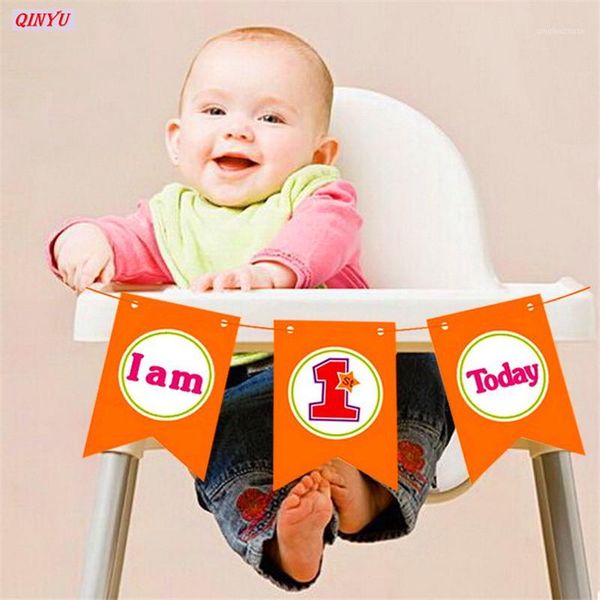 1pcs boy girl one year old first birthday party baby chair flag banner 1st birthday bunting celebrate party decoration 5z1
1pcs boy girl one year old first birthday party baby chair flag banner 1st birthday bunting celebrate party decoration 5z1