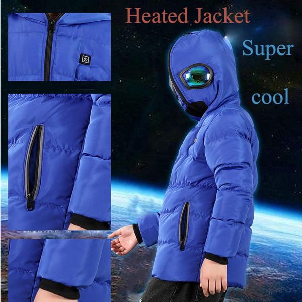 outdoor t-shirts usb intelligent heating coat children's winter warm heated jacket wear adjustable temperature cotton, Gray;blue
outdoor t-shirts usb intelligent heating coat children's winter warm heated jacket wear adjustable temperature cotton, Gray;blue