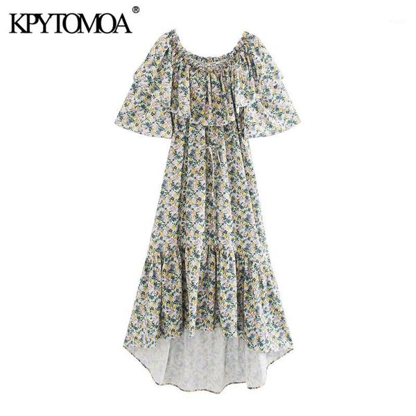 casual dresses kpytomoa women 2021 chic fashion floral print ruffled midi dress vintage o neck short sleeve irregular female vestidos1, Black;gray
casual dresses kpytomoa women 2021 chic fashion floral print ruffled midi dress vintage o neck short sleeve irregular female vestidos1, Black;gray
