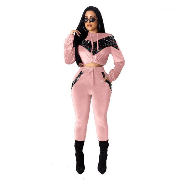 autumn winter sequins patchwork velvet tracksuit women long sleeve hoodie crop and pants suit casual outfits female1, White
autumn winter sequins patchwork velvet tracksuit women long sleeve hoodie crop and pants suit casual outfits female1, White