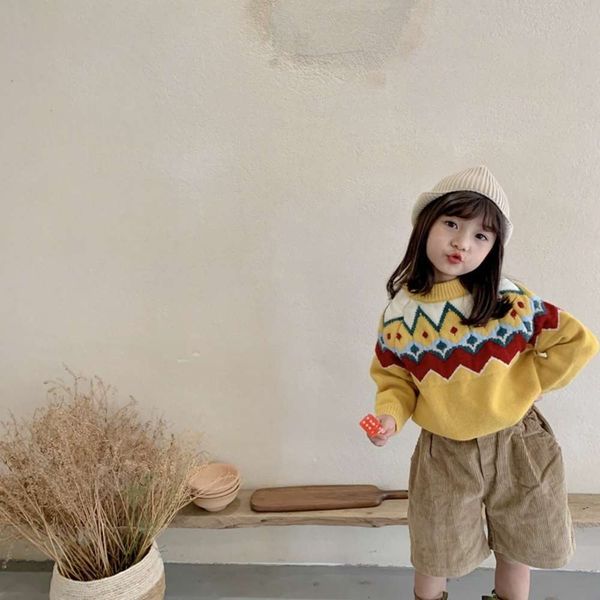 new children's national sle sweater in autumn and winter 2020, Blue