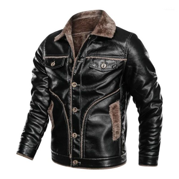winter new men's pu leather jacket lapel vintage warm casual coat thick outerwear plus size 8xl1, Black
winter new men's pu leather jacket lapel vintage warm casual coat thick outerwear plus size 8xl1, Black