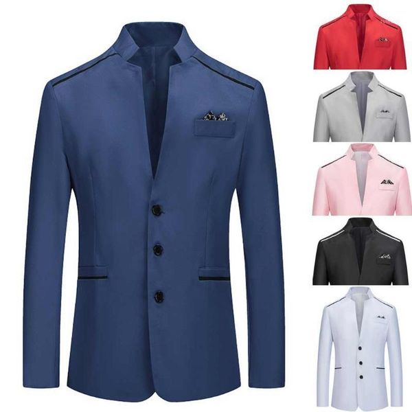 men's blazer with triple-breasted button stylish casual patchwork business wedding party outwear coat suit luxury clothing1, White;black
men's blazer with triple-breasted button stylish casual patchwork business wedding party outwear coat suit luxury clothing1, White;black