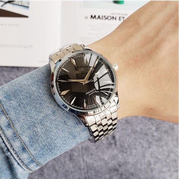 2020 a+ imported movement fashion men's business trend stainless steel strap quartz watch, Slivery;brown
2020 a+ imported movement fashion men's business trend stainless steel strap quartz watch, Slivery;brown