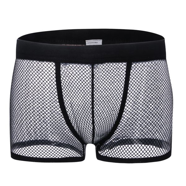 men's underwear breathable mesh hollow out boxer shorts u convex transparent underpants lingerie trunks low rise panties, Black;white
men's underwear breathable mesh hollow out boxer shorts u convex transparent underpants lingerie trunks low rise panties, Black;white