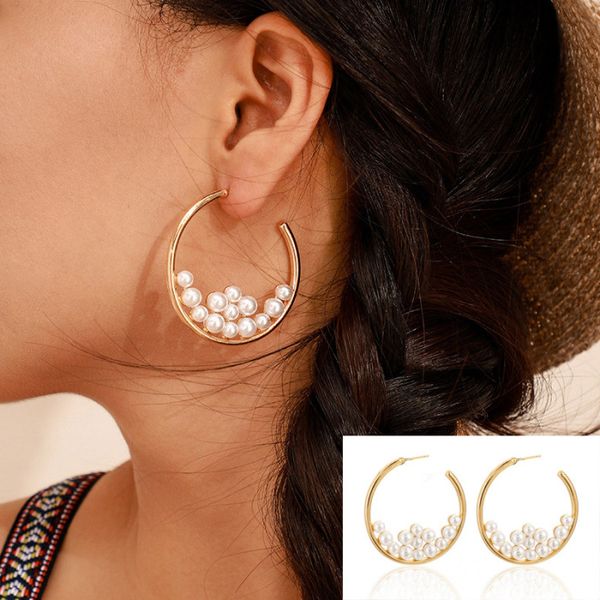 new-coming ladies geometric round pearl hoop earrings women charms ear accessories gifts pendientes mujer, Golden;silver
new-coming ladies geometric round pearl hoop earrings women charms ear accessories gifts pendientes mujer, Golden;silver