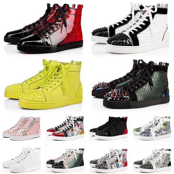 luxurys designer new red bottoms sport mens womens flat trainers casual shoes fashion leather junior spikes outdoor platform sneakers 35-47, Black
luxurys designer new red bottoms sport mens womens flat trainers casual shoes fashion leather junior spikes outdoor platform sneakers 35-47, Black
