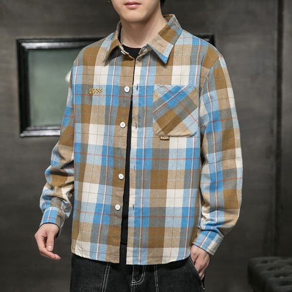 autumn new long sve 2021 lapel fashion with youth casual shirt men's wear, White;black
autumn new long sve 2021 lapel fashion with youth casual shirt men's wear, White;black