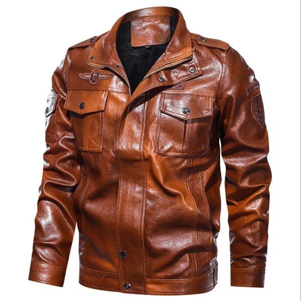 fashion mens military chest big pockets brown faux leather jacket men zipper motocycle pu jacket plus size coats w1196, Black
fashion mens military chest big pockets brown faux leather jacket men zipper motocycle pu jacket plus size coats w1196, Black