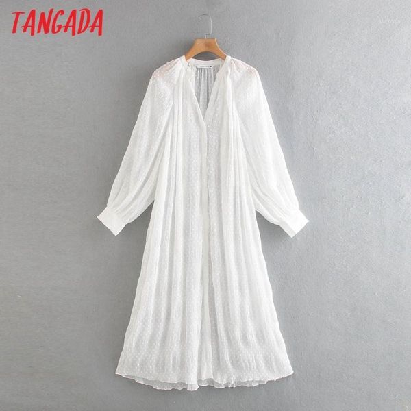tangada women dot embroidery white oversized dress long sleeve females pleated midi dresses vestidos ce6891, Black;gray
tangada women dot embroidery white oversized dress long sleeve females pleated midi dresses vestidos ce6891, Black;gray