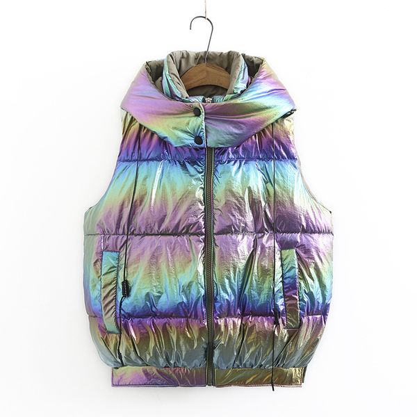 vests female with hoodie 2020 new short shiny color waistcoat cotton quilted jacket sleeveless woman's winter vest 8trb, Black;white
vests female with hoodie 2020 new short shiny color waistcoat cotton quilted jacket sleeveless woman's winter vest 8trb, Black;white