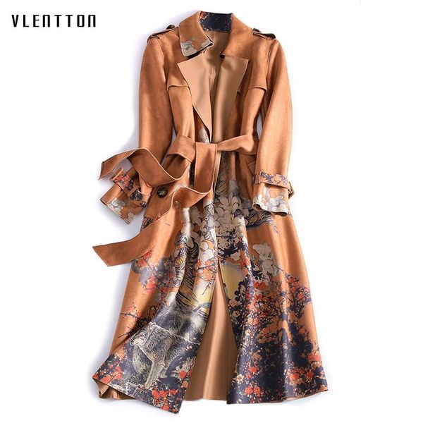 new 2020 autumn winter suede trench coat women retro print long coat plus size female windbreaker abrigos largos mujer, Tan;black
new 2020 autumn winter suede trench coat women retro print long coat plus size female windbreaker abrigos largos mujer, Tan;black
