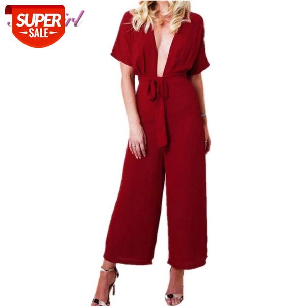 casual solid deep v neck party wrap jumpsuit women short sleeve wide leg pants streetwear rompers overalls office lady playsuit #oq9p, Black;white
casual solid deep v neck party wrap jumpsuit women short sleeve wide leg pants streetwear rompers overalls office lady playsuit #oq9p, Black;white