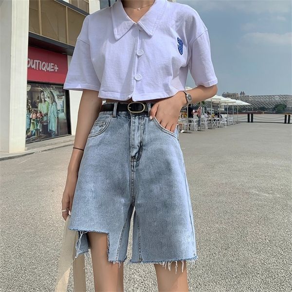 half long summer high waist denim shorts for women wide leg short jeans korean style harajuku fashion lace up shorts femme y200822, White;black
half long summer high waist denim shorts for women wide leg short jeans korean style harajuku fashion lace up shorts femme y200822, White;black