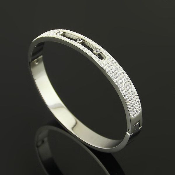 18k cz bangle fashion-teel rose gold full 3 diamond slide bracelet, Black
18k cz bangle fashion-teel rose gold full 3 diamond slide bracelet, Black