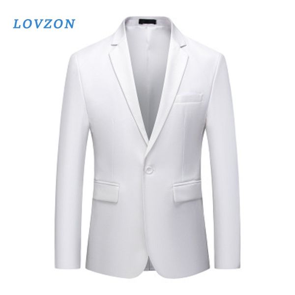 gentleman men slim casual white suit large size brands men's business casual flow of pure color blazers, White;black
gentleman men slim casual white suit large size brands men's business casual flow of pure color blazers, White;black