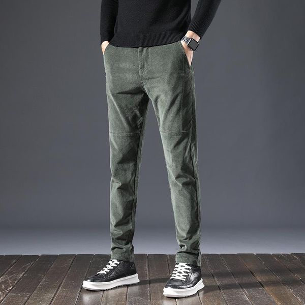 men's jeans korean style fashion men slim fit casual elastic corduroy business long trousers vintage designer smart leisure suit pants, Blue
men's jeans korean style fashion men slim fit casual elastic corduroy business long trousers vintage designer smart leisure suit pants, Blue