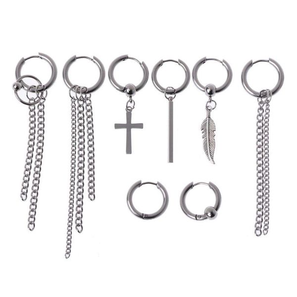 dangle & chandelier korean jewelry titanium steel earrings long men boys hoop chain drop, Silver
dangle & chandelier korean jewelry titanium steel earrings long men boys hoop chain drop, Silver