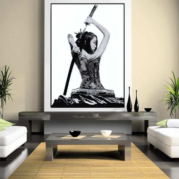 modern samurai girl canvas oil painting japanese nude art lady posters & prints black white wall picture for living room home decoration
modern samurai girl canvas oil painting japanese nude art lady posters & prints black white wall picture for living room home decoration