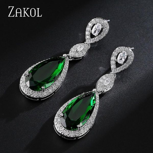 zakol luxury long dangle earrings with + water drop cubic zircon for elegant women bridal wedding jewelry fsep029, Silver
zakol luxury long dangle earrings with + water drop cubic zircon for elegant women bridal wedding jewelry fsep029, Silver