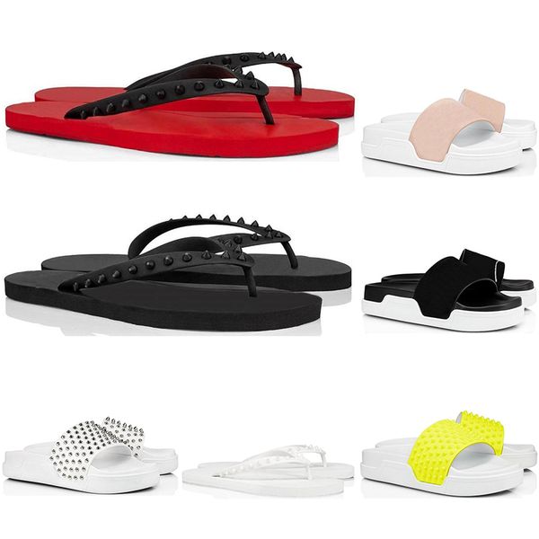 red bottom slippers for men women fashion slides triple black white yellow spikes mens flat flip flops beach l platform sandals
red bottom slippers for men women fashion slides triple black white yellow spikes mens flat flip flops beach l platform sandals