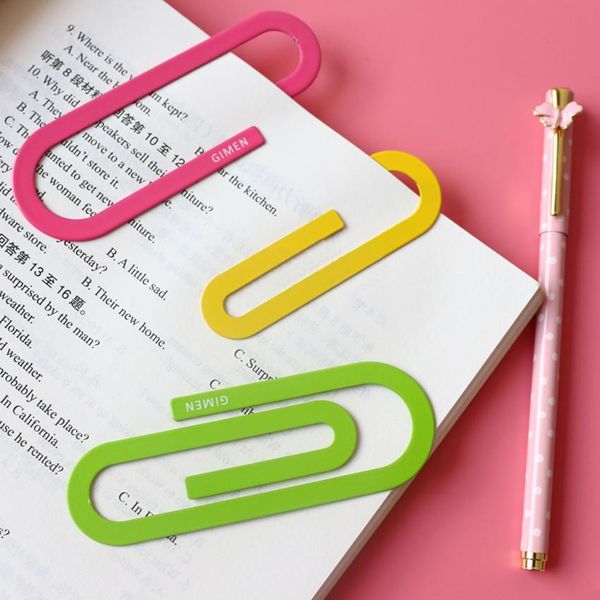 2 шт. лот цветных металлов большие бумажные клипы creative bookmark holder holder document paper организатор клипы для офисной школы home h
2 шт. лот цветных металлов большие бумажные клипы creative bookmark holder holder document paper организатор клипы для офисной школы home h