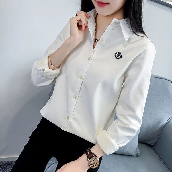 very thick women winter style blouses shirts lady casual long sleeve turn-down collar velvet blusas df3161 q1217, White
very thick women winter style blouses shirts lady casual long sleeve turn-down collar velvet blusas df3161 q1217, White