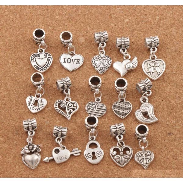 150pcs/lot antiqued silver assorted heart dangles beads fit european charm bracelet jewelry diy metal bm6 9zpe4, Black
150pcs/lot antiqued silver assorted heart dangles beads fit european charm bracelet jewelry diy metal bm6 9zpe4, Black