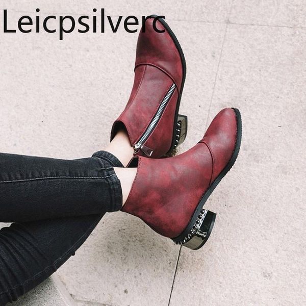 boots women's spring and autumn the fashion pointed zipper thick heel mid short tube shoes plus size 32-48, Black
boots women's spring and autumn the fashion pointed zipper thick heel mid short tube shoes plus size 32-48, Black