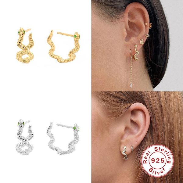 stud gs green zircon eyes snake earrings for women 925 sterling silver fashion jewelry pendientes brincos aretes, Golden;silver
stud gs green zircon eyes snake earrings for women 925 sterling silver fashion jewelry pendientes brincos aretes, Golden;silver