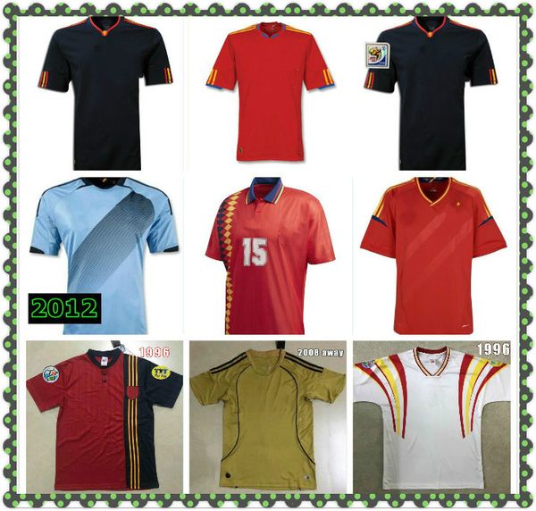 2010 spani retro home red away blue jersey 1994 spain home world cup raul xavi abelardo luis ensrique joaquin alonso jersey, Black;yellow
2010 spani retro home red away blue jersey 1994 spain home world cup raul xavi abelardo luis ensrique joaquin alonso jersey, Black;yellow