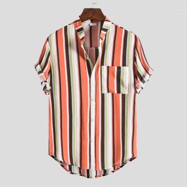 men's casual shirts 2021 striped pocket short sleeve men's shirt shirt1, White;black
men's casual shirts 2021 striped pocket short sleeve men's shirt shirt1, White;black