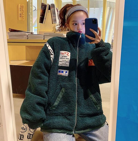 women's fur & faux 2021 women coat casual style short lalambswool thick female european station winter collar fashion oversized, Black
women's fur & faux 2021 women coat casual style short lalambswool thick female european station winter collar fashion oversized, Black