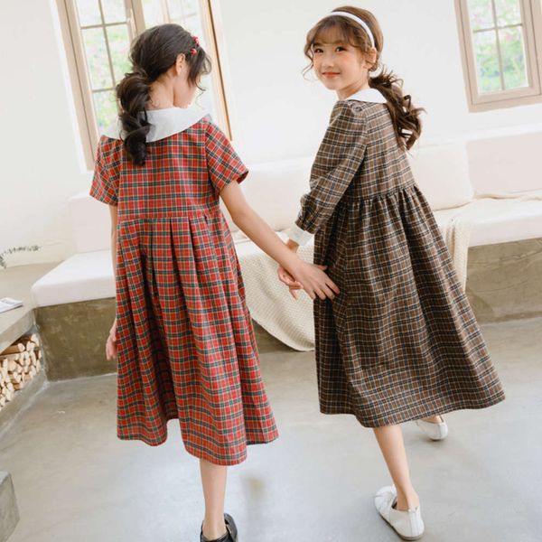 plaid summer new 2020 casual fashion spring lapel girl's drs for parents and children efegijmx, Red;yellow
plaid summer new 2020 casual fashion spring lapel girl's drs for parents and children efegijmx, Red;yellow