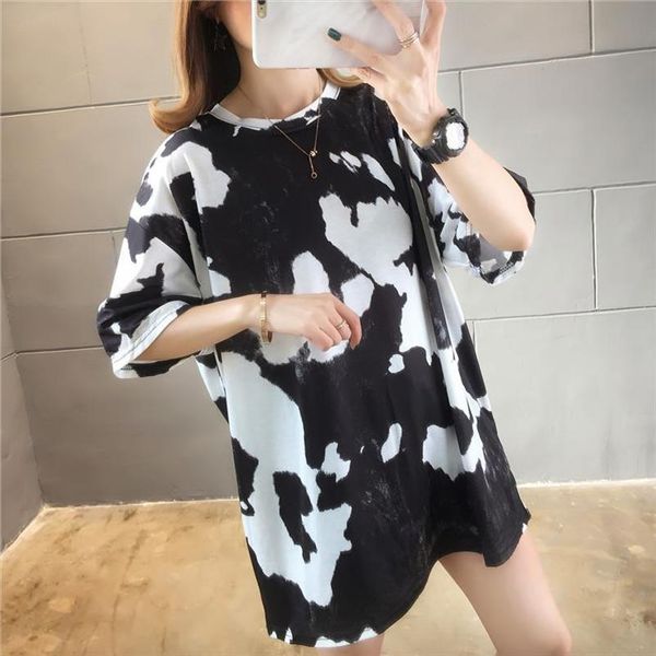harajuku women t shirts summer short sleeve hip hop streetwear long tee shirt summer cow printed women oversize tshirt, White
harajuku women t shirts summer short sleeve hip hop streetwear long tee shirt summer cow printed women oversize tshirt, White