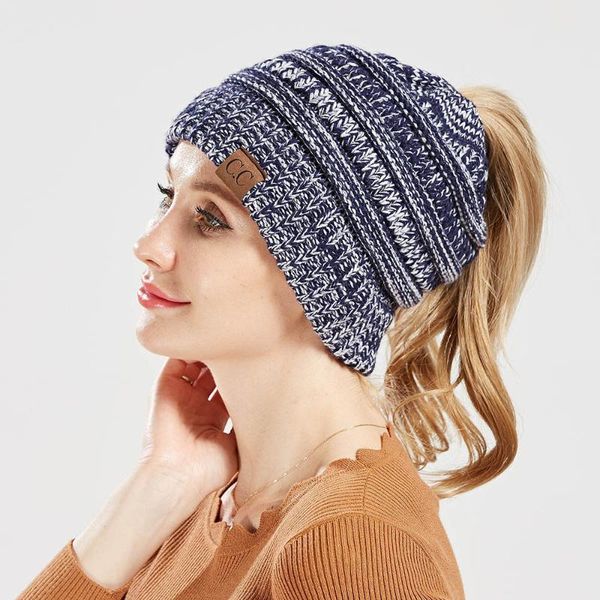 beanie/skull caps winter hats for women beanie outdoor warm knit hat, Blue;gray