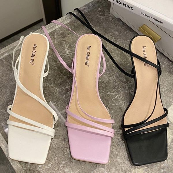 2021 summer women trending purple fetish high heels party sandals exotic heels block cross-tied sandals white female shoes, Black 
2021 summer women trending purple fetish high heels party sandals exotic heels block cross-tied sandals white female shoes, Black