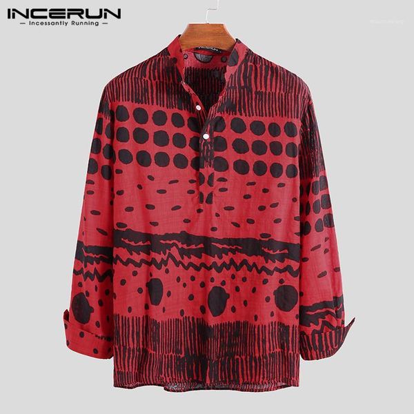 2019 men henley shirt printed stand collar cotton long sleeve breathable blouse fashion business brand casual shirts men incerun1, White;black
2019 men henley shirt printed stand collar cotton long sleeve breathable blouse fashion business brand casual shirts men incerun1, White;black