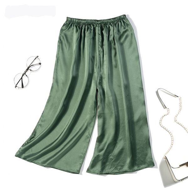 women's 100% pure silk elastic waist capri pants trousers multi colors jn136 201012, Black;white
women's 100% pure silk elastic waist capri pants trousers multi colors jn136 201012, Black;white