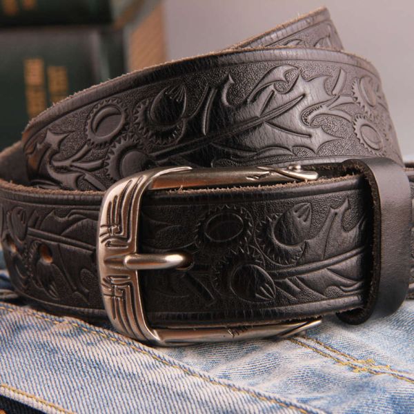 men's youth pin buckle pure head leather denim versatile hand painted thin belt soft, Black;brown
men's youth pin buckle pure head leather denim versatile hand painted thin belt soft, Black;brown