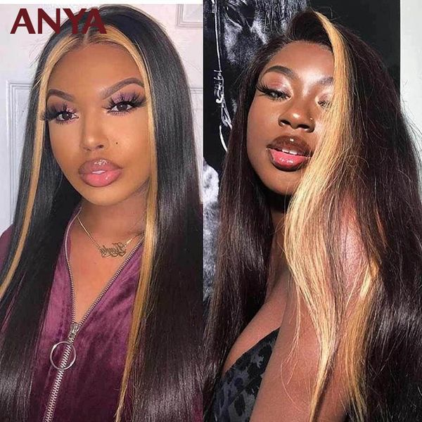lace wigs anya highlight colored straight human hair pre plucked transparent front brizilian remy for women, Black;brown
lace wigs anya highlight colored straight human hair pre plucked transparent front brizilian remy for women, Black;brown