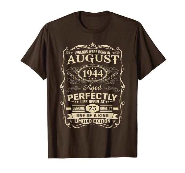 august 1944 75th birthday gift 75 year old for men women t-shirt, White;black
august 1944 75th birthday gift 75 year old for men women t-shirt, White;black