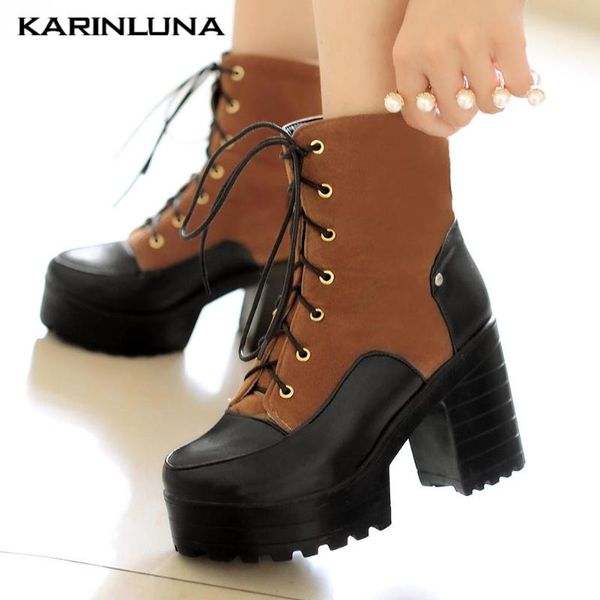 boots karin large size 43 platform square high heels shoelaces woman shoes ankle, Black
boots karin large size 43 platform square high heels shoelaces woman shoes ankle, Black